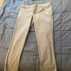 Lulu Lemon ABC pants slim fit size 32 (W) x 30 (L). Light gray. New, never worn.